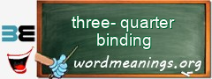 WordMeaning blackboard for three-quarter binding